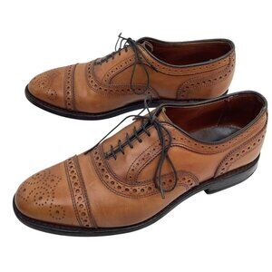 Allen Edmonds Strand Mens Brogue Oxford Dress Shoes Sz 7.5 Brown Leather Made In